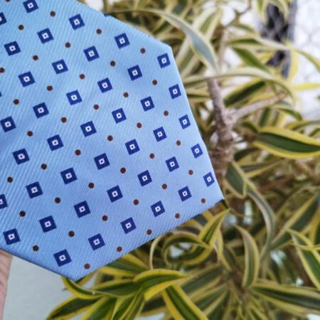Gravata de Seda Azul - Imagem 3