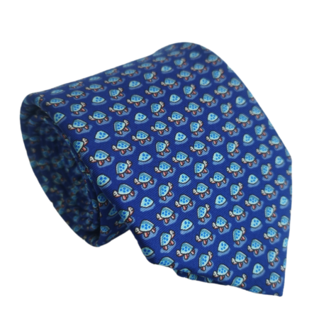 Gravata de Seda Azul