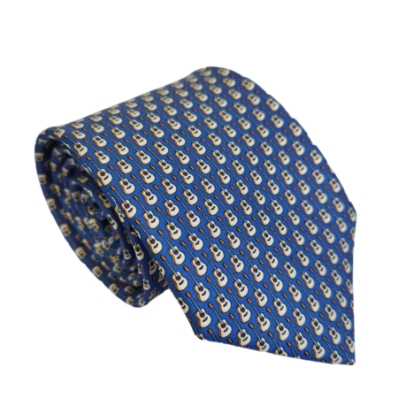 Gravata de Seda Azul