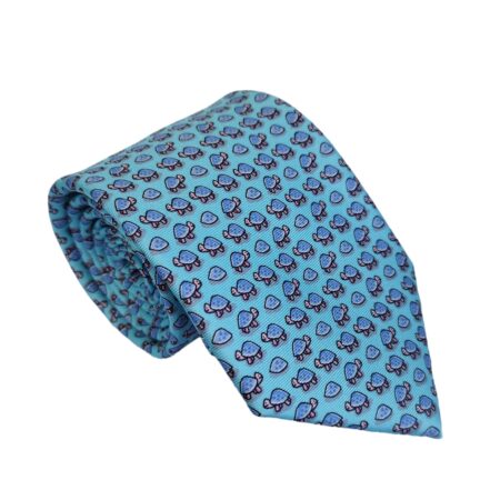 Gravata de Seda Azul