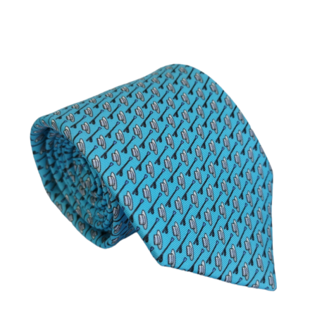 Gravata de Seda Azul