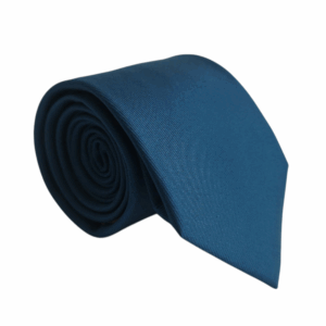 Gravata de Seda Lisa Azul Marinho Maquinetada