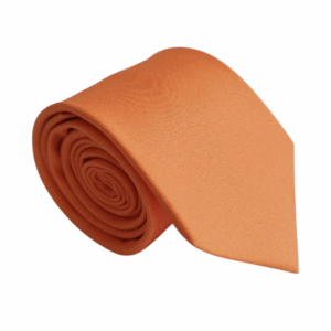Gravata de Seda Lisa Coral Maquinetada