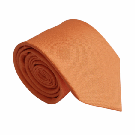 Gravata de Seda Lisa Coral Maquinetada